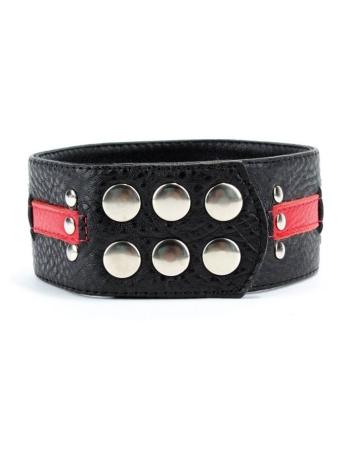 Чёрно-красный ошейник БДСМ Арсенал