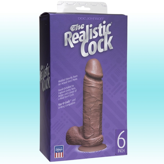 Фаллос Realistic Cock 6&quot;, Doc Johnson