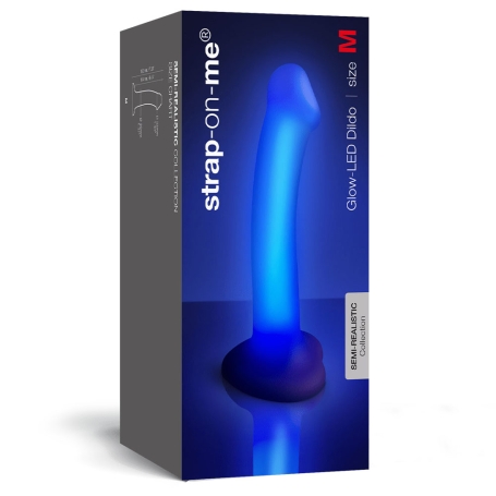 Светящийся фаллос Strap-on-me Glow-Led Dildo - M